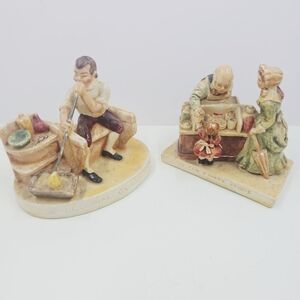 Vintage Sebastian Miniature Figurines In The Candy Store & Glass Blower